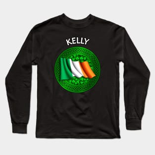 Irish Flag Clover Celtic Knot - Kelly Long Sleeve T-Shirt